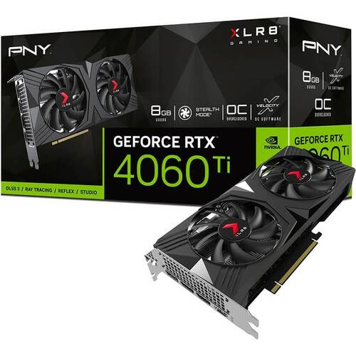 GeForce RTX 4060 Ti 8GB XLR8 GAMING VERTO OC DUAL FAN VCG4060T8DFXPB1-O