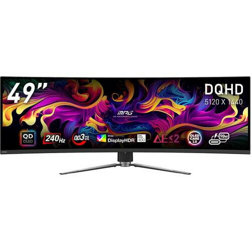 MPG 491CQPX QD-OLED 49 DQHD 5120x1440 ߥ󥰥˥ 240Hz 0.03ms 1800RѶʥѥͥ
