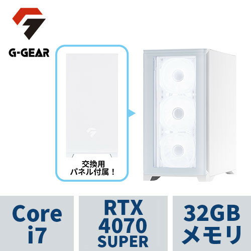 ߥPCG-GEARWhiteGL7J-E244BN/R/CP1__Corei7/RTX4070SUPER/32GB/1TBSSD/0x12BŬѺUEFI