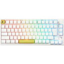 ULTRA PLUS UP-MKGA75-J/WH 有線/無線対応 日本語配列 テンキーレス ゲーミングキーボード ガスケットマウント GATERON PRO Silverスイッチ ホワイト