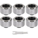 Pacific C-Pro G1/4 PETG 16mm OD 6 Pack Chrom (CL-W213-CU00SL-B) ※処分特価