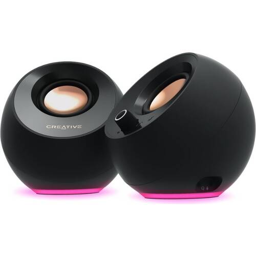 Creative Pebble Pro [SP-PBLPRO-BK] 有線USB/有線アナログ/Bluetooth対応 ステレオスピーカー RGBライティング対応 ブラック shoptsukumo-10024768 ツクモ 楽天市場店 サンプル画像2
