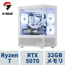 ゲーミングPC G-GEAR White GP7A-F253B/A/CP3 Ryzen7 /RTX5070 /32GBメモリ /1TB SSD /WiFi+BT対応、水冷仕様