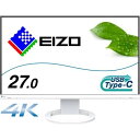 FlexScan EV2740S-WT ホワイト 27インチ 4Kビジネス向けモニター IPSパネル Type-C接続&給電