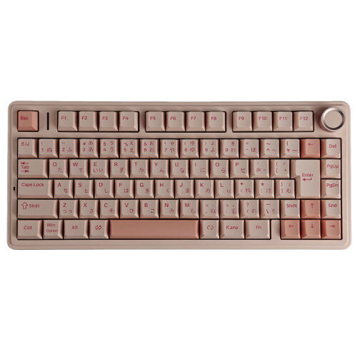 F75J-SV-PK 有線/USB無線/Bluetooth対応 日本語配列テンキーレス(75%) Star Vectorメカニカルスイッチ Pink ゲーミングキーボード
