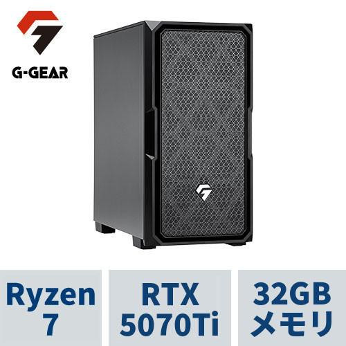 ゲーミングPC G-GEAR GE7A-L261BH/NT4 Ryzen7 9800X3D /RTX5070Ti /32GBメモリ /2TB SSD /WiFi7+Bluetooth対応