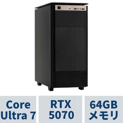 クリエイターPC WA7J-H260BPH/NT1 CoreUltra7 270K Plus /RTX5070 /64GBメモリ /1TB SSD /WiFi7+Bluetooth対応
