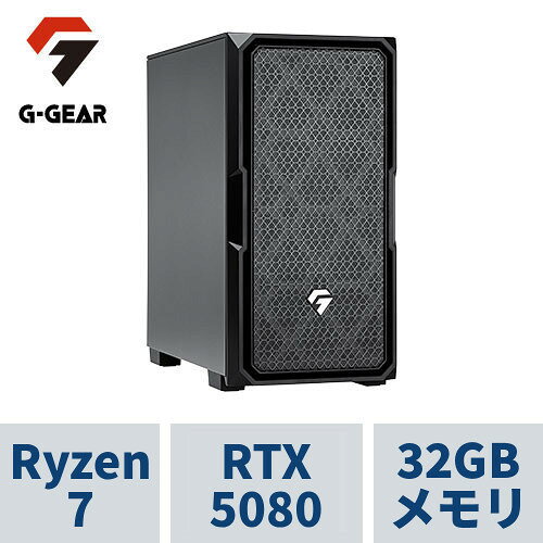 ゲーミングPC G-GEAR GE7A-L261BH/CP6 Ryzen7 9800X3D /RTX5080 /32GBメモリ /2TB SSD /WiFi7+Bluetooth対応
