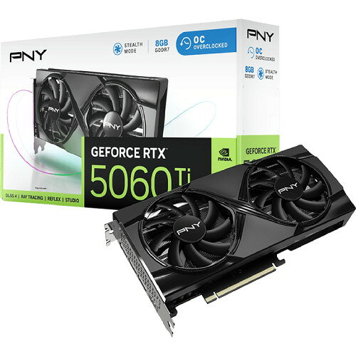 PNY GeForce RTX 5060 Ti 8GB Overclocked Dualfan　VCG5060T8DFXPB1-O
