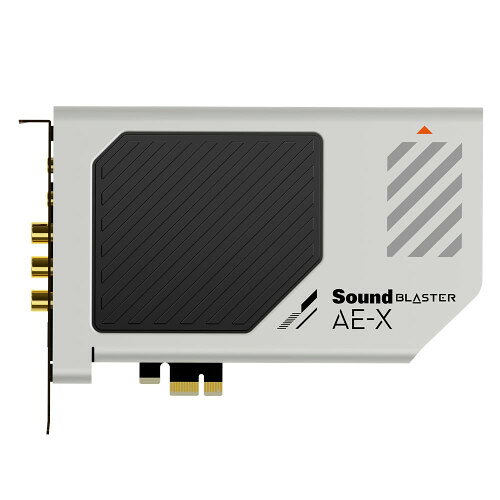 Creative クリエイティブ ディスクリート ヘッドホンアンプを備えたハイレゾPCI-e サウンド カード ▼デジタル入力：○ディスクリート ヘッドホンアンプを備えたハイレゾPCI-e サウンド カード■ デジタル入力：○★ ハイフィデリティ オーディオESS ES9039Q2M DACを搭載しており、130dB SNRの卓越したクリアなサウンドを実現します。32bit/384kHz※1※2の高音質再生により、細部まで鮮明に再現し、音楽や映画、ゲームなどのオーディオを本来あるべき音で楽しめます。★ パワフルパフォーマンスディスクリート ヘッドホン バイアンプを搭載。最大出力350mW(32Ω時)を実現しており、一般的なオンボードよりも高い駆動力で、スタジオグレード ヘッドホンの性能を引き出します。また、ASIO 2.3およびDSDにも対応しており、低遅延かつビットパーフェクトな再生環境で、音源本来のディテールまで忠実に描き出します。★ イマーシブサラウンド サウンドバーチャル サラウンドによって、より広く立体的なサウンドステージを実現。映画やゲーム、音楽に広がりのある没入感をもたらします。★ オーディオ カスタマイズオーディオ コントロール アプリ「Creative Nexus」の新機能である10ポイント パラメトリックEQが利用可能。任意の周波数ポイントごとにゲインやQ値を調整でき、より自由度の高いサウンドチューニングを実現します。AutoEQを使用すれば、対応ヘッドホンの周波数特性に合わせたチューニングも可能。プロファイルの保存やインポート、共有も簡単に行え、シーンに応じた最適なサウンド環境を構築できます。■ インターフェイス：PCI Express x1■ 入出力端子：・マイク入力/ライン入力（3.5mm）・ヘッドホン出力・ライン出力（RCA）・同軸デジタル出力・光デジタル入力・Intel HD フロントパネル オーディオ コネクター■ オーディオ出力解像度：・ヘッドホン出力（リアパネル）/ライン出力：最大32bit/384kHz・同軸デジタル出力：最大24bit/192kHz（PCM）・フロントパネル ヘッドホン出力：最大32bit/192kHz■ オーディオ入力解像度：・マイク入力（リアパネル）：最大24bit/192kHz・ライン入力：最大24bit/192kHz・光デジタル入力：最大24bit/192kHz（PCM）・フロントパネル マイク入力：最大24bit/192kHz■ 製品の内容：Sound Blaster AE-X sound card、3.5 mm ヘッドセット（CTIA仕様）-3.5mmヘッドホン/3.5mmマイク スプリッター ケーブル、クイックスタート ガイド/保証書 ※取り寄せ商品や数量限定商品など、商品の手配が不可能、もしくはその他の理由により 　ご注文をキャンセルとさせていただく場合がございます。予めご了承ください。