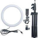 GH-CSL80B-BK リング型LEDライト 最長1240mm三脚/スマホスタンド付き LED数80個 最大2200lm