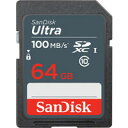 SDカード SD 64GB SDXC SanDisk サンディスク Ultra UHS-I U1 R:100MB/s 海外リテール SDSDUNR-064G-GN3IN ◆メ