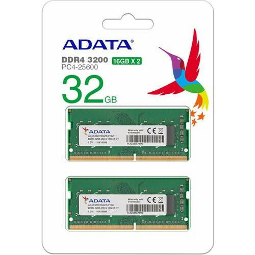 AD4S320016G22-DTGN ノート用 / DDR4 SO-DIMM（260pin） / 32GB(16GB × 2枚組)セット / DDR4-3200 CL22-22-22 / Premier DDR4 3200 SO-DIMMシリーズ］