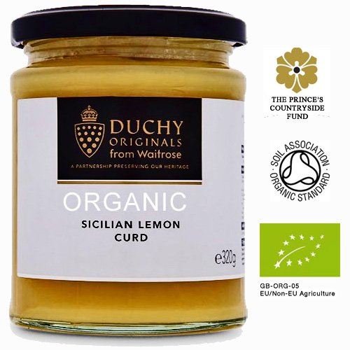 ダッチーオリジナル オーガニック レモンカード (320g) Duchy Originals Sicilian Lemon Curd Organic 有機レモンカード 英国王室 チャールズ皇太子創設ブランド 上品な味 イギリス 英国直送品