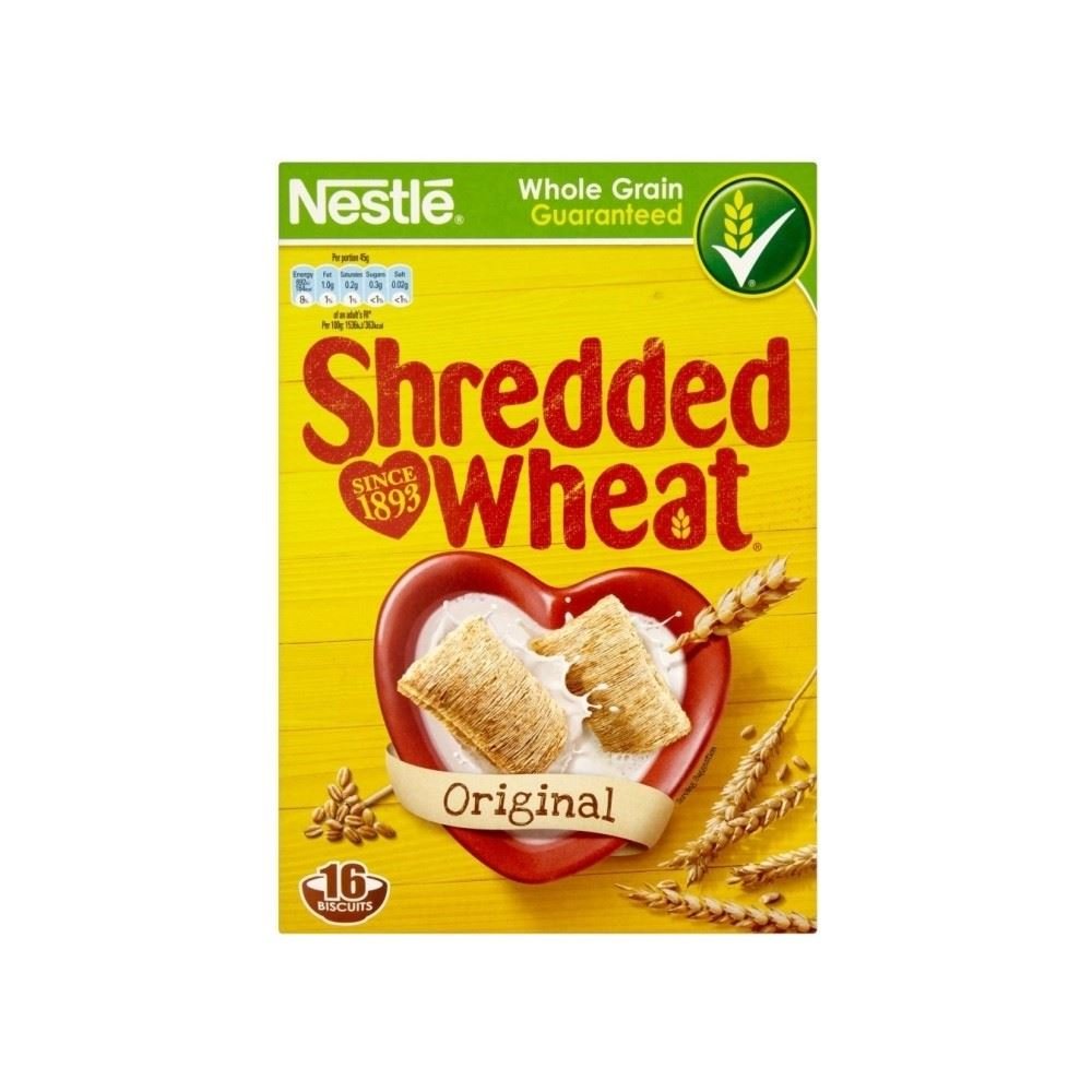 Nestle Shredded Wheat (360g) ネスレ シュレッドウィート 16個入り 朝食 全粒粉 朝食用シリアル 海外【英国直送品】
