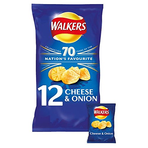 ウォーカーズ ポテトチップス チーズ＆オニオン 12袋 Walkers Cheese & Onion Crisps 12 packs クリスプ イギリス スナック菓子 お菓子【海外直送品】