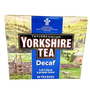 ヨークシャーティー デカフェ Yorskshire Tea Decaf 80bags 紅茶 80ティーバッグ ヨークシャー ティー カフェインレス イギリス 【英国直送品】