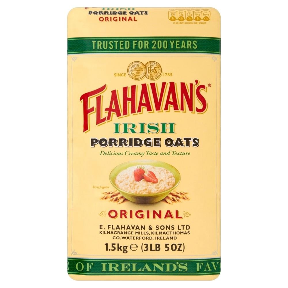 Flahavan's Irish Porridge Oats Original (1.5Kg) アイリッシュ オート麦 ポリッジ 朝食 麦 