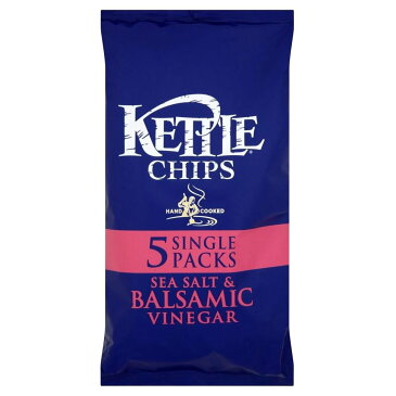 ケトルチップス シーソルト＆バルサミコビネガー味 Kettle Chips - Sea Salt & Balsamic Vinegar (5x30g) スナック菓子 お菓子【海外直送品】