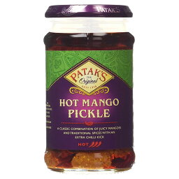 パタックス ホットマンゴーピクルス Patak's Hot Mango Pickle 1瓶 283g イギリス インド料理 日本未発売 【英国直送品】