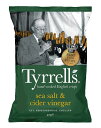 Tyrells Sider Vinegar Sea Salt Crisps 40g ティレル サイダービネガー シーソルトポテトチップス【英国直送品】