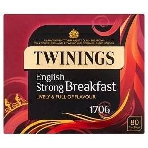 TWININGS STRONG BREAKFAST 80TEABAGS ȥ磻˥ ȥ󥰥֥åեȹ 250g 80ƥХå ڱѹľʡ