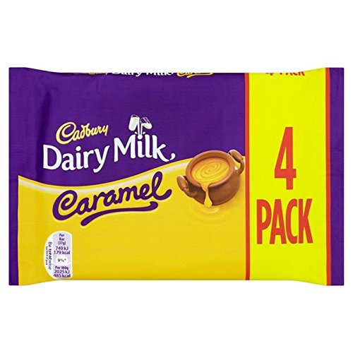 Cadbury Dairy Milk Caramel 37g x 4 bars 148g (Pack of 2) Lho[ ~NL 37g x 4{ x2pbNiv37g x8)