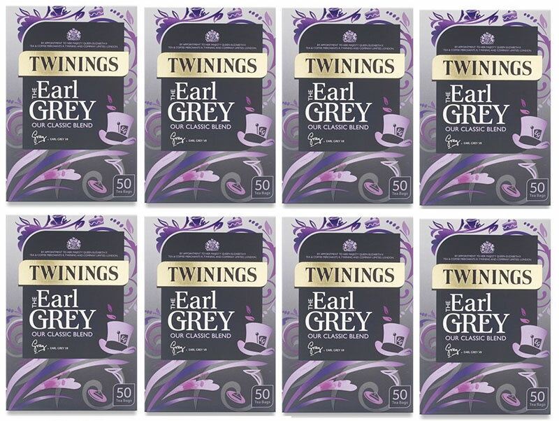 Twinings Earl Grey 40bags Pack of 8 トワイニング イギリスブレンド 英国国内専用品 アールグレイ ティーバック 40p入り（茶葉100g相当） x 8