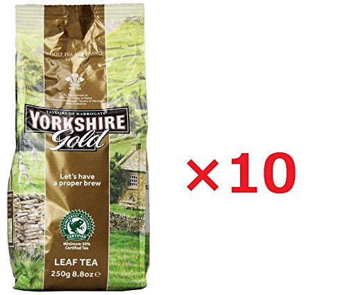 Yorkshire Gold Leaf Tea Pak of 10 ヨークシャーティー ゴールド リーフティー 250g x 10