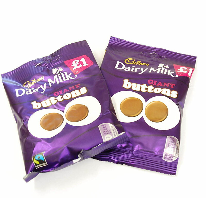 CADBURY DAIRY MILK GIANT BUTTONS CHOCOLATE 100G- x 2PACKS 英国キャドバリー デイリーミルク ジャイアントボタン ミルクチョコレート