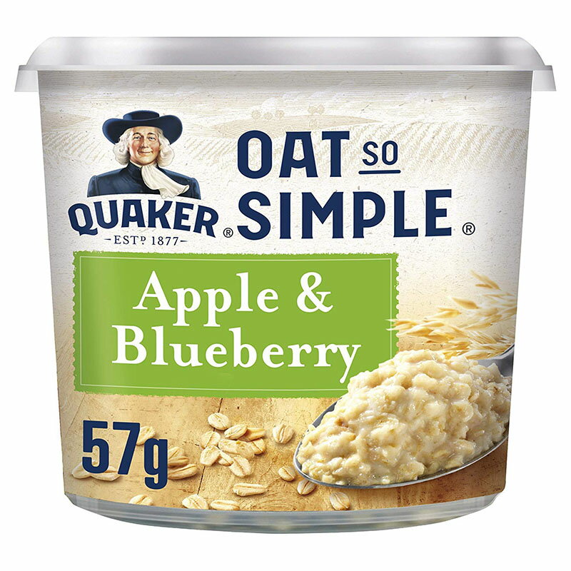 Quaker Oat So Simple Express Pot Apple and Blueberry Porridge 57 g (Pack of 8)