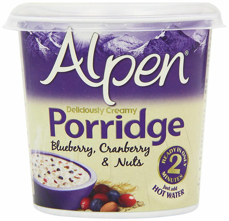 Alpen Porridge Cranberry and Blueberry Pot 60 g (Pack of 8)
