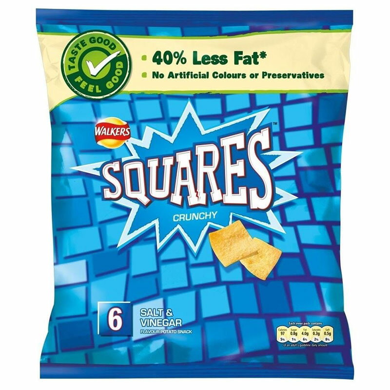 Walkers Squares - Salt & Vinegar (6x25g)