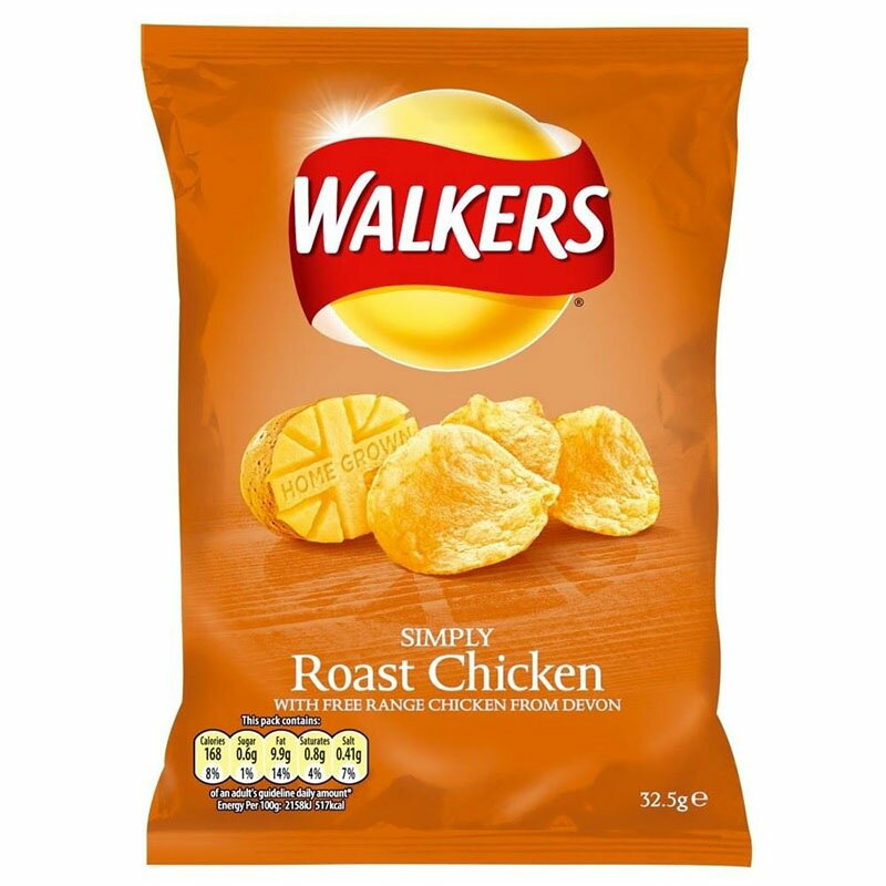 Walkers Crisps - Roast Chicken (32.5g) |eg`bvX - [Xg`Li 32.5G j (ܖ: 12T)