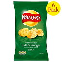 ソルト＆ビネガー ポテトチップス25グラム×6 - Walkers Salt Vinegar Crisps 25g x 6 per pack 並行輸入品 (賞味期限: 製造日より12週間)