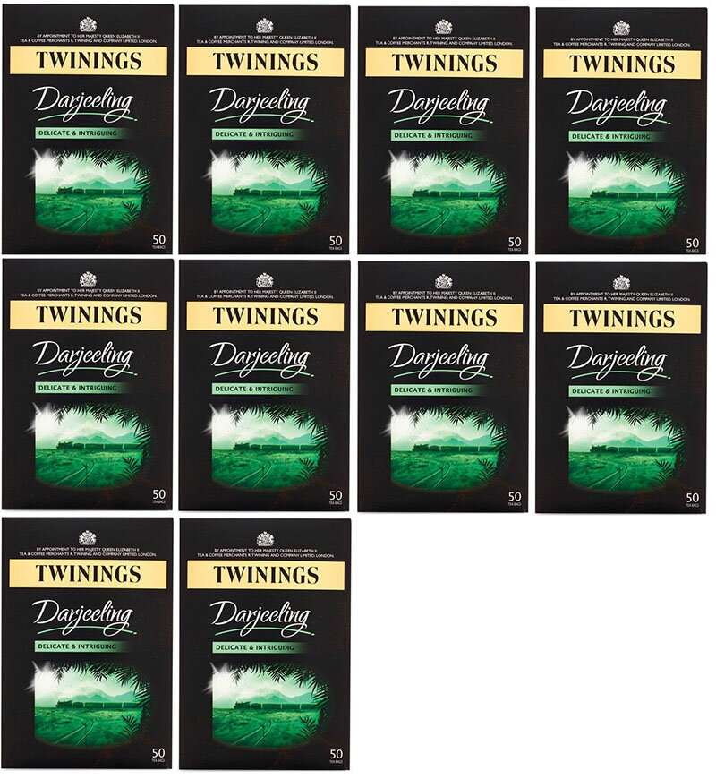 Twinings Darjeeling Tea 10 boxesトワイニング イギリスブレンド品（英国国内専用品） ダージリン ティーバック 50p入り（茶葉125g相当） 黒紙箱入 x 10