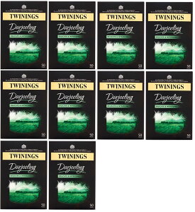 Twinings Darjeeling Tea 10 boxesトワイニング イギリスブレンド品（英国国内専用品） ダージリン ティーバック 50p入り（茶葉125g相当） 黒紙箱入 x 10