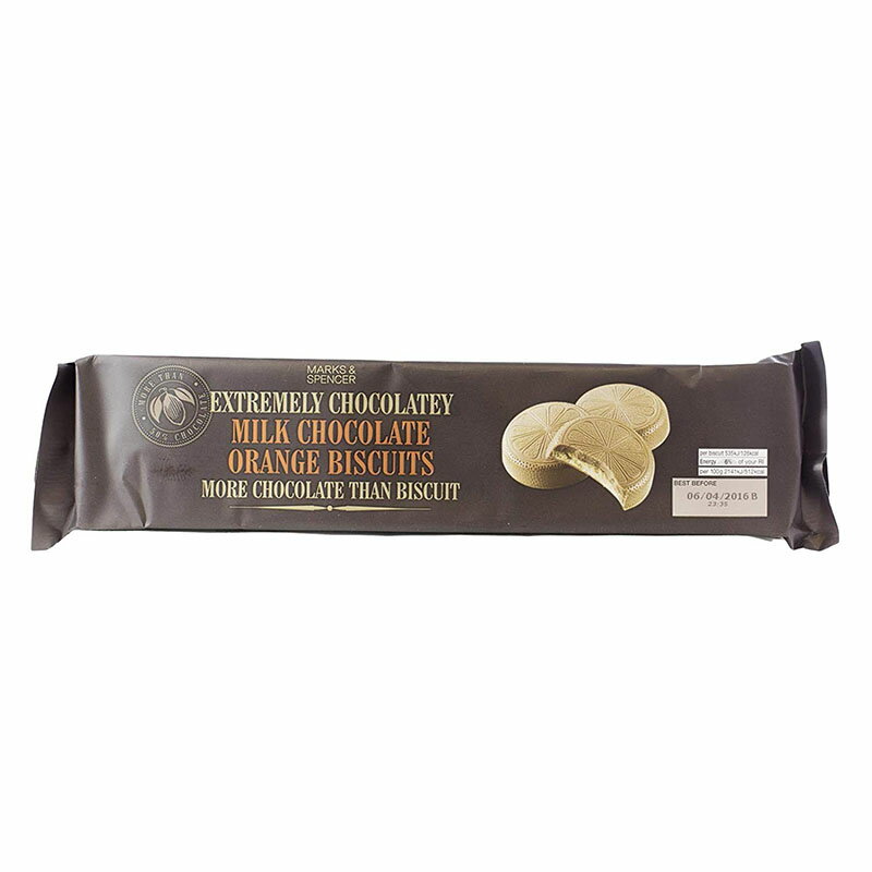 M&S Marks & Spencer Extremely Chocolatey Milk Chocolate Orange Biscuits 200g 英国マークス＆スペンサー エクストリームリー チョコレーティー ミルクチョコレート オレンジ ビスケット 200g 英国より発送