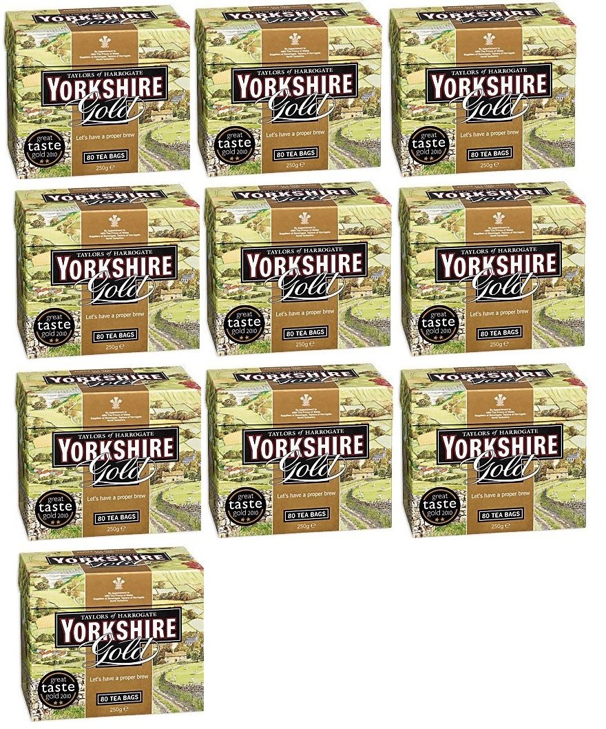 Yorkshire Gold Tea 80bags x 10 packs ヨークシャーゴールド 紅茶 80ティーバッグ x 10箱