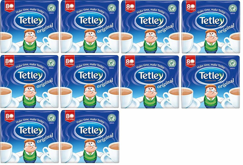 Tetley 80 bags x 10 テトリー 紅茶 10袋まとめ買い 80ティーバッグ