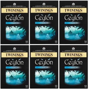 Twinings Ceylon Tea 50 bags x 6 トワイニング イギリスブレンド 英国国内専用品 セイロン ティーバック 50p入り 茶葉125g相当 6箱まとめ買い 黒紙箱入