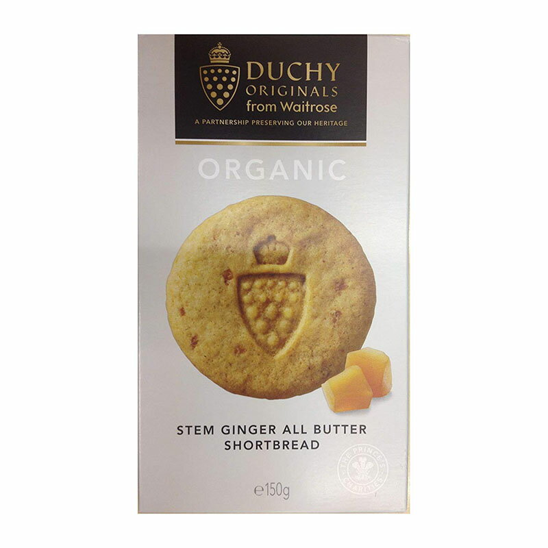 楽天shop ukDuchy Originals Organic Highland Stem Ginger All Butter Shortbread Biscuits　（ダッチーオリジナルス　オーガニック　ハイランドステムジンジャー　オールバター　ショートブレッド　ビスケット） 150g x 2 Packs　【並行輸入品】【海外直送品】