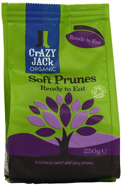 Crazy Jack Organic Ready to Eat Prunes 250 g (Pack of 3)