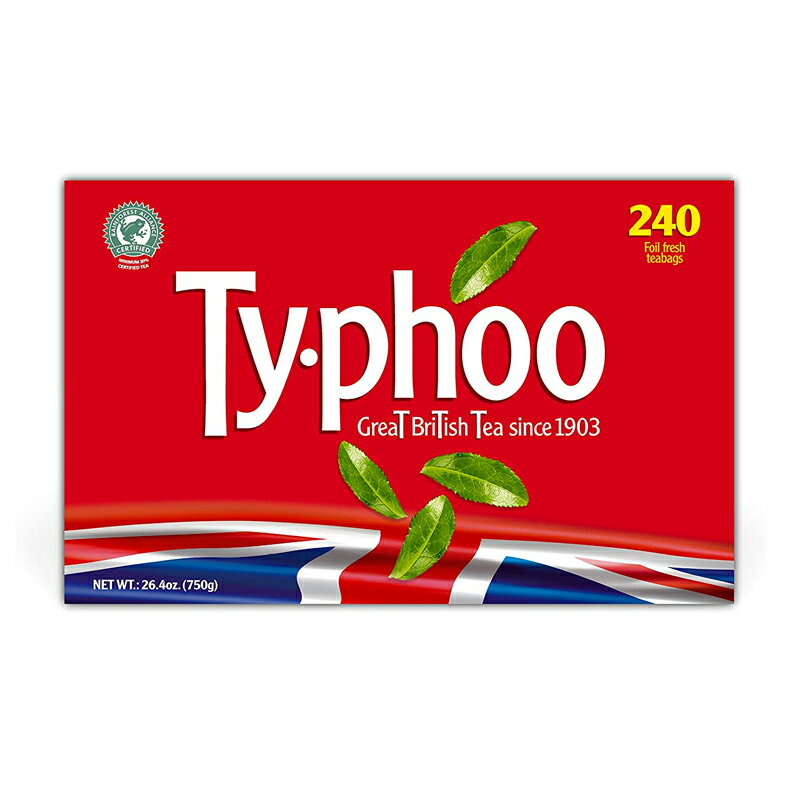 Typhoo 240 Tea Bags タイフー 紅茶 240ティーバッグ ティー イギリス 定番紅茶 お徳用 ティーバック【英国直送品】