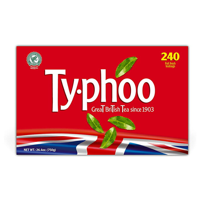 タイフー 紅茶 Typhoo 240 Tea Bags 240ティーバッグ ティー イギリス 定番紅茶 お徳用 ティーバック【英国直送品】