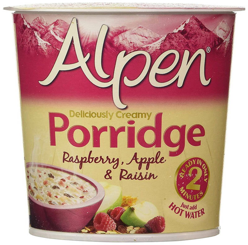 Alpen Porridge Raspberry and Apple Pot 60 g (Pack of 8)