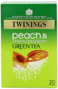 Twinings Peach and Cherry Blossom Green Tea Bags 40 g 20 Tea Bags (packs of 4 total 80 teabags)
