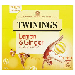 Twinings Revive and Revitalise Lemon and Ginger Tea Bags 120g, 80 Tea Bags (pack of 4, 320 teabags)