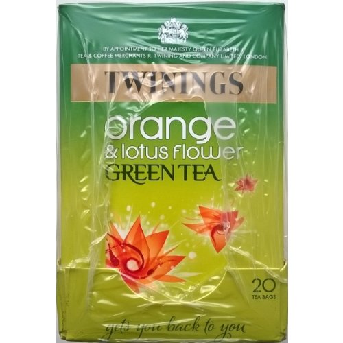 Twinings Orange & Lotus Flower Green Tea - 4 x 20 Tea Bags