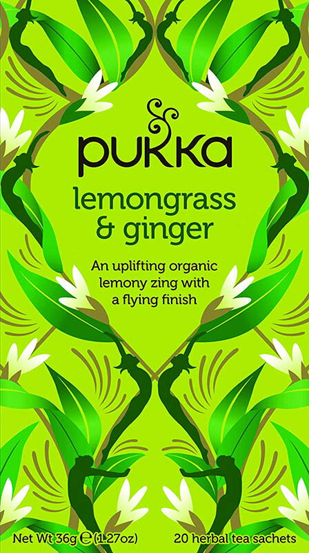 Pukka Organic Lemongrass and Ginger 20 Teabags (Pack of 4, Total 80 Teabags)